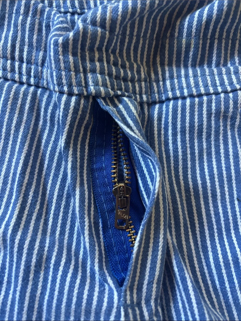 Vintage OshKosh B'gosh Blue & White Striped Shortalls